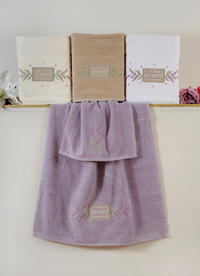 COMPLETE TOWEL 5PCS BA207705 LAVENDER Tellini S.r.l. Wholesale Clothing